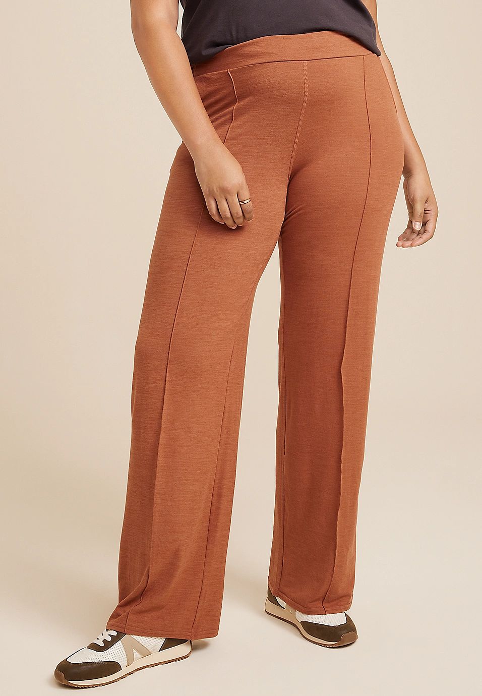 Plus Size Cloud Stretch High Rise Wide Leg Pant | Maurices