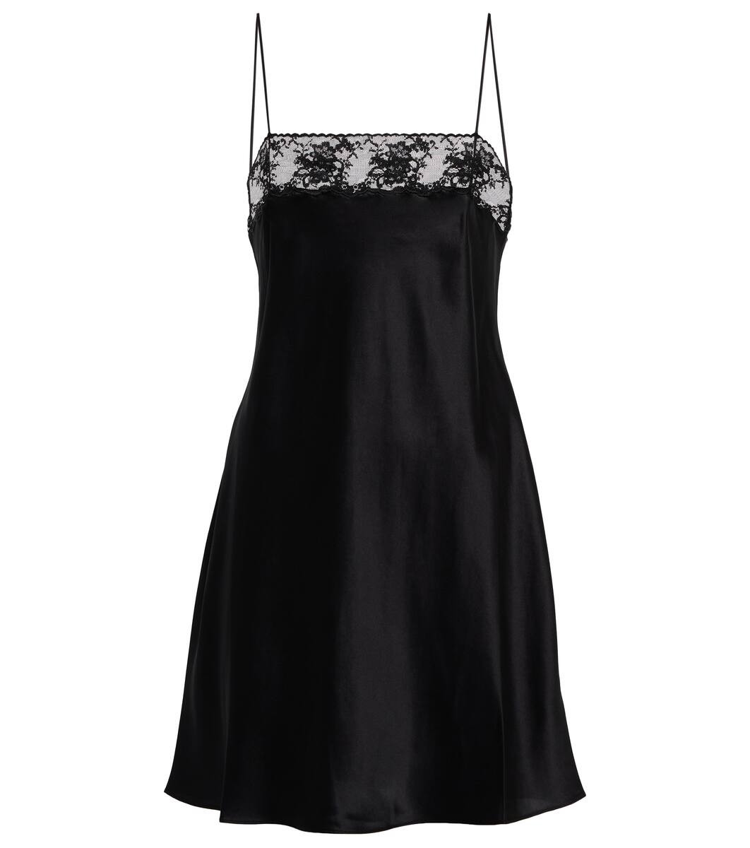 Willa lace-trim satin minidress | Mytheresa (US/CA)