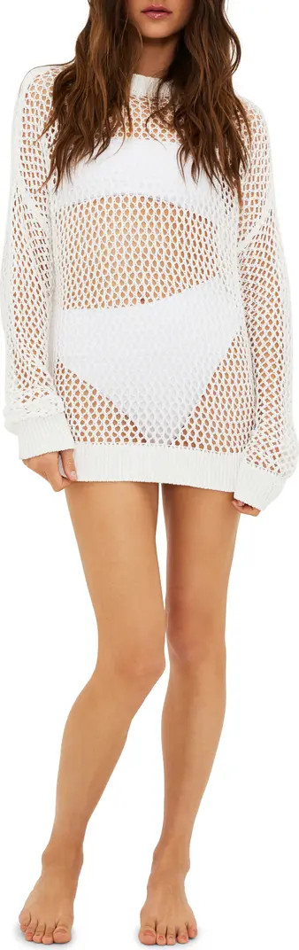 Hilary Long Sleeve Open Knit Cover-Up Sweater Tunic | Nordstrom