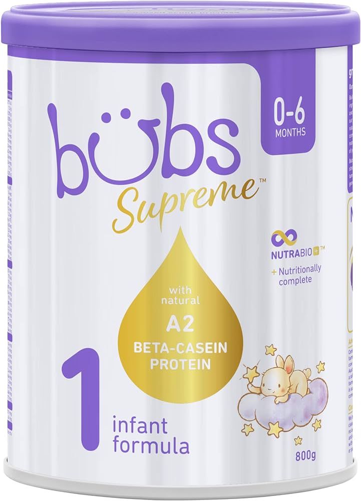 Bubs Supreme Infant Formula, Stage 1, Infants 0-6 months, Made with A2 Beta-Casein Protein Cows M... | Amazon (US)