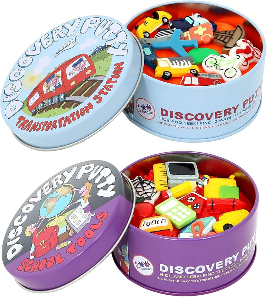 Fun & Function The Original Discovery Putty - Kids Sensory Therapy Putty w/ Hidden Pieces - Trans... | Amazon (US)