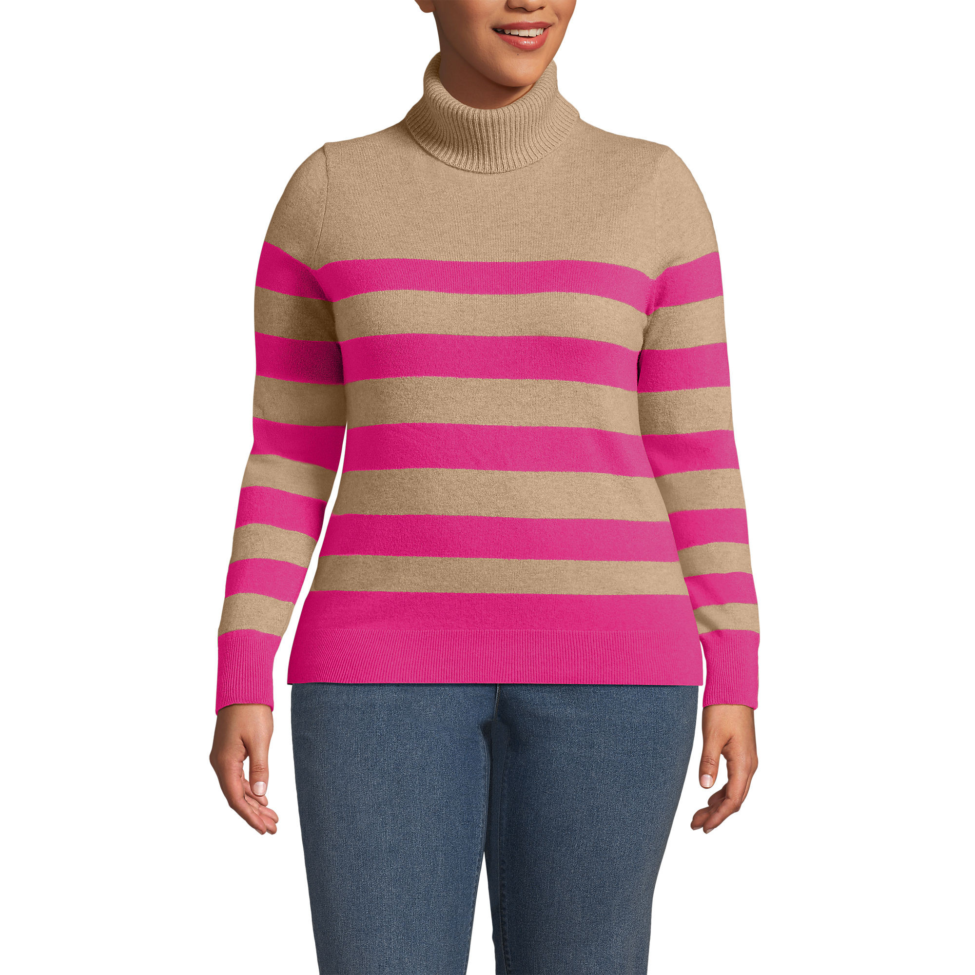 Women's Plus Size Cashmere Turtleneck Sweater | Lands' End (US)