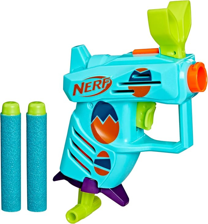 Nerf Elite 2.0 Easter Egg Hunt Blaster, 2 Nerf Elite Darts, Pull to Prime, Spring Toy Foam Blaste... | Amazon (US)