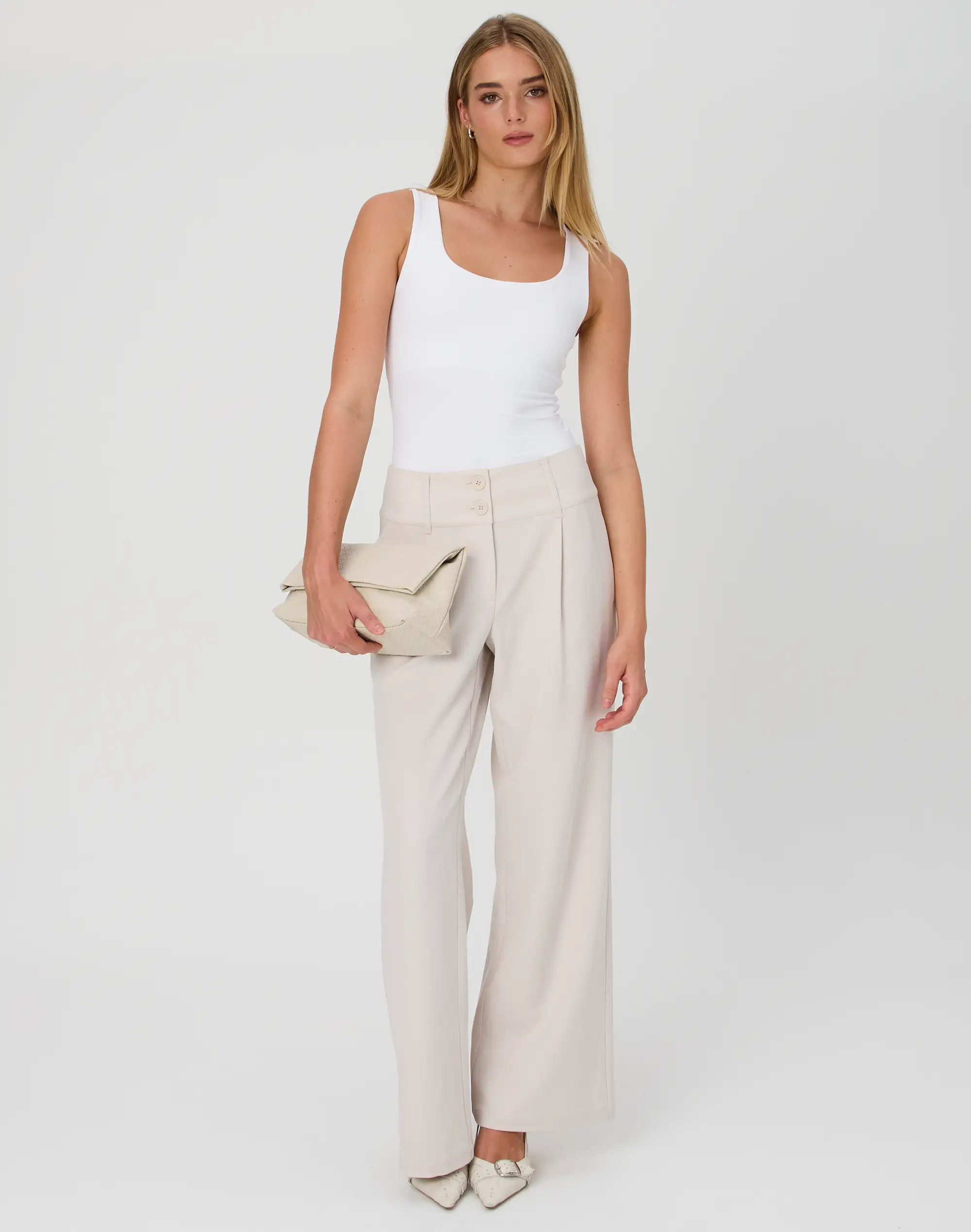 Double Button Tailored Pant | Glassons (NZ)