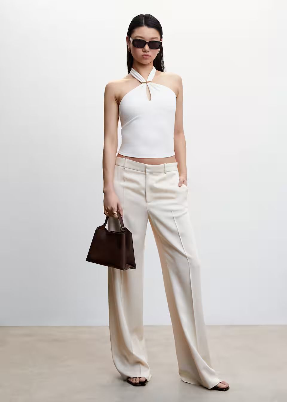 Halter top with metal detail | MANGO (US)