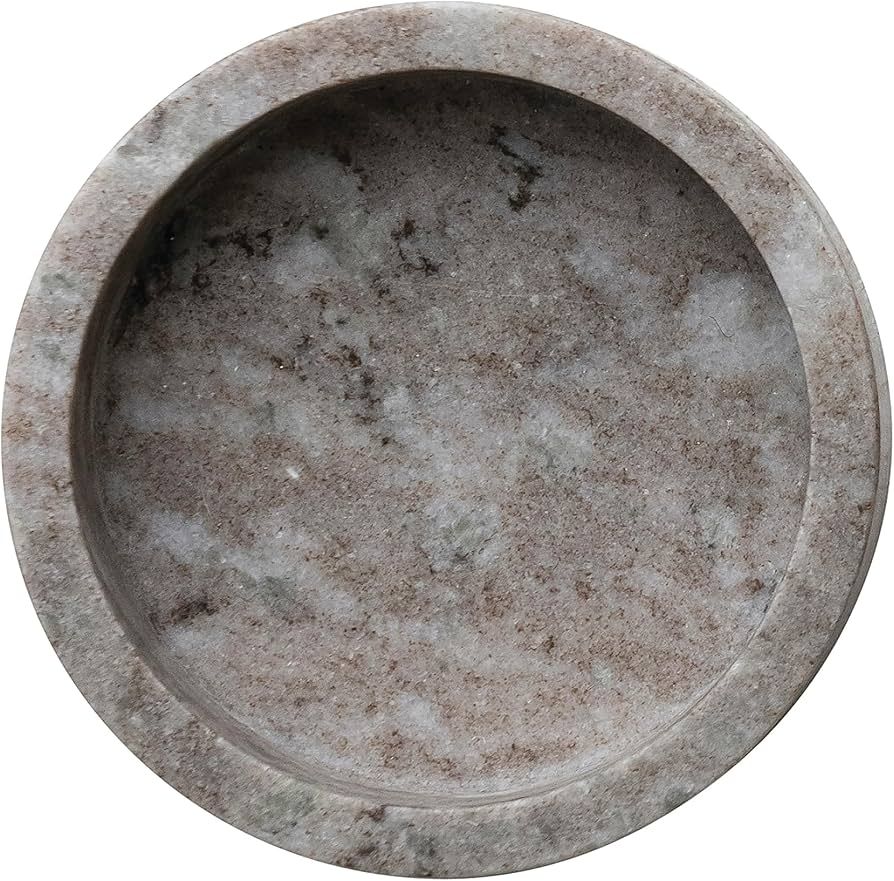 Bloomingville 5 Inches Round Marble Bottle Holder, Beige Dish | Amazon (US)