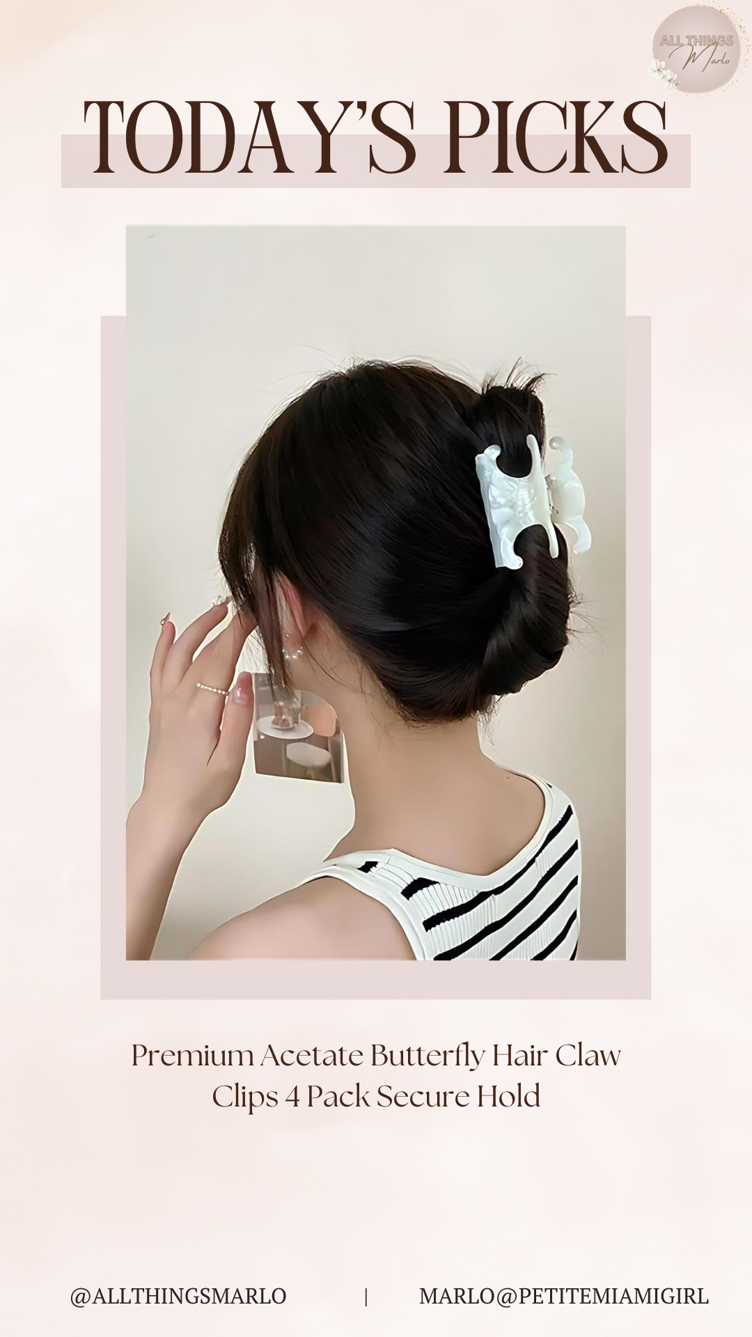 Premium Acetate Butterfly Hair Claw Clips 4 Pack Secure Hold 

 #LTKootd #LTKselfcare #LTKBeauty