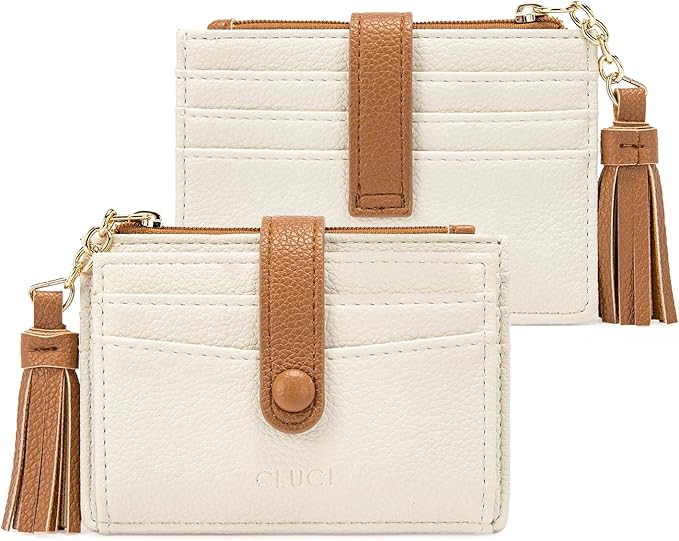 CLUCI Small Womens Wallet RFID Blocking Credit Card Holder with ID Window Leather Slim Card Walle... | Amazon (US)