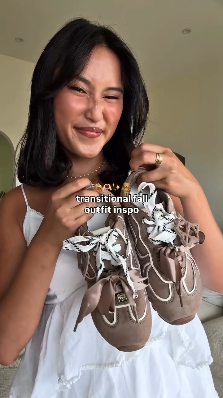 styling a cozy transitional fall outfit with my new shoes🤎 @nakedwolfe 🏷️KIANA10 for 10% off 

outfit deets
dress @abercrombie 
sweater @oakandfort 
jewelry @caitlynminimalist @oursparechange 
sunnies @luvlou._ 

#falloutfits #falltransitionoutfit #transitionaloutfits #cozystyle #sneakers #outﬁtinspo #pintereststyle

#LTKStyleTip #LTKSeasonal #LTKShoeCrush
