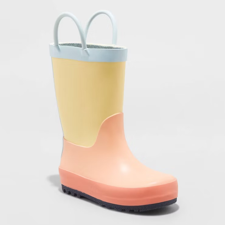 Toddler Girls' Ali Colorblock Rain Boots - Cat & Jack™ | Target