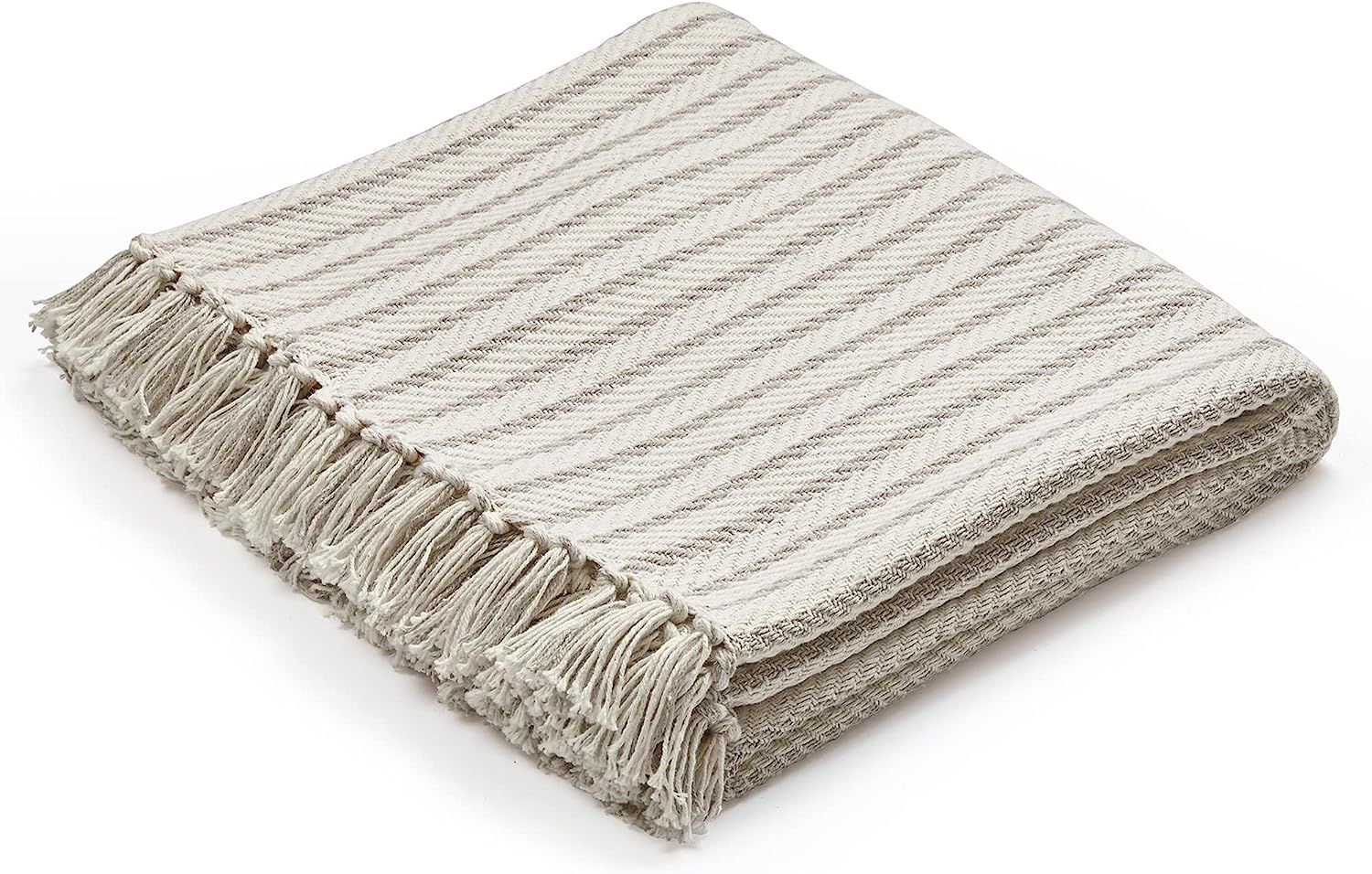 Americanflat 100% Cotton Throw Blanket for Couch - 50x60 - All Seasons Neutral Lightweight Cozy S... | Amazon (US)