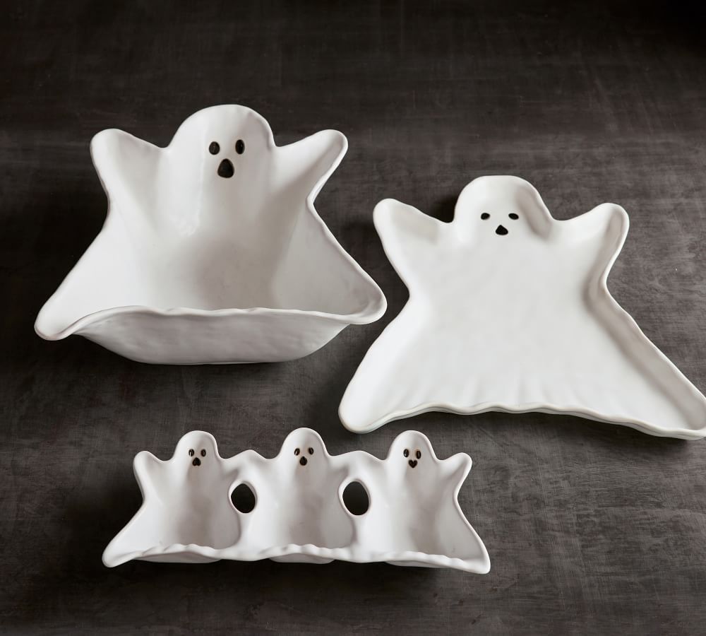 Ghost Shaped Stoneware 3-Piece Serving Set | Pottery Barn (US)