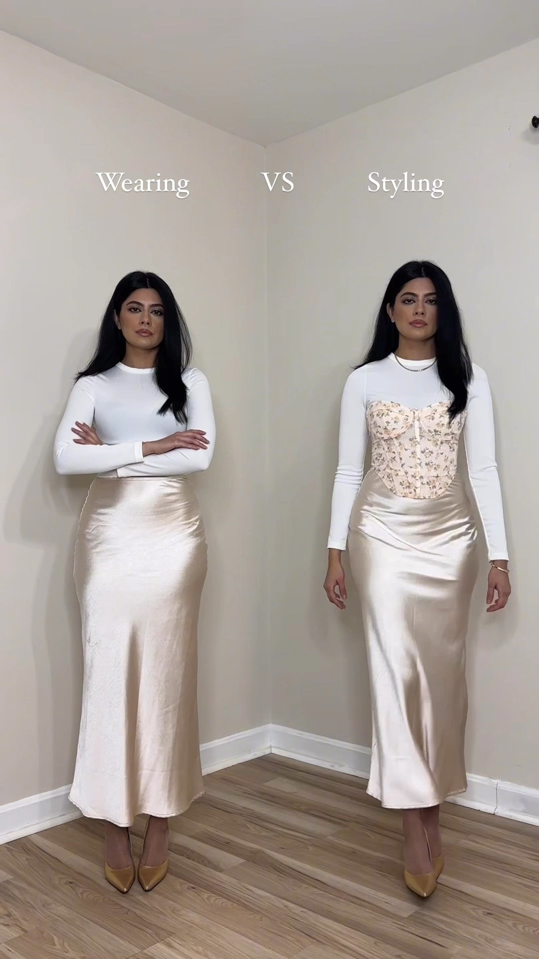 #stylingtips #fashionhacks #howtostyle #corset #skirt #chicstyle #layering #explore #whattowear how to style corset, styling corset outfit, how to layer, transition outfit, layering hacks, styling outfits, outfit ideas, feminine style, elevated outfit, outfit inspo, wearing vs styling

#LTKWatchNow #LTKPetite #LTKStyleTip