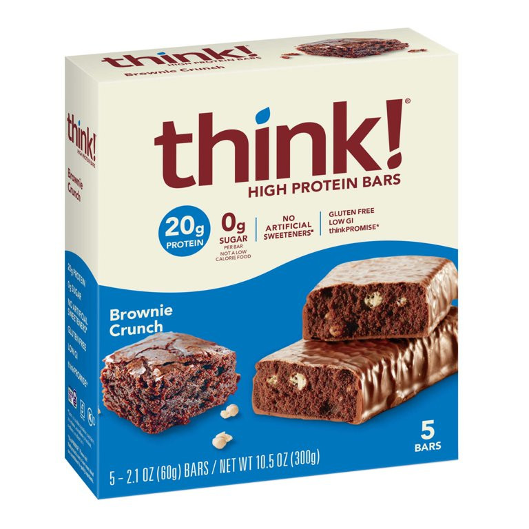 think! High Protein Brownie Crunch 5 Bars | Walmart (US)