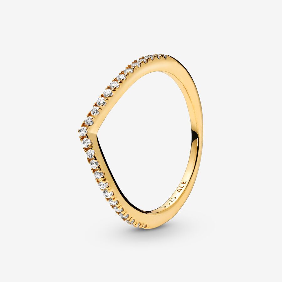 Sparkling Wishbone Ring | Pandora (US)