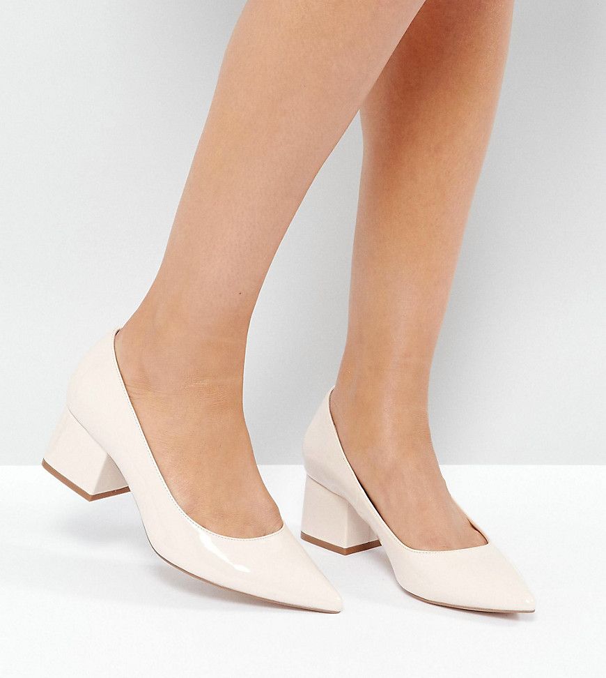 ASOS SIMPLY Block Mid Heels - Beige | ASOS US