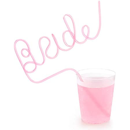 xo, Fetti Bachelorette Party XL Bride Straw | Bridal Shower Decorations + Bride To Be Gift | Amazon (US)