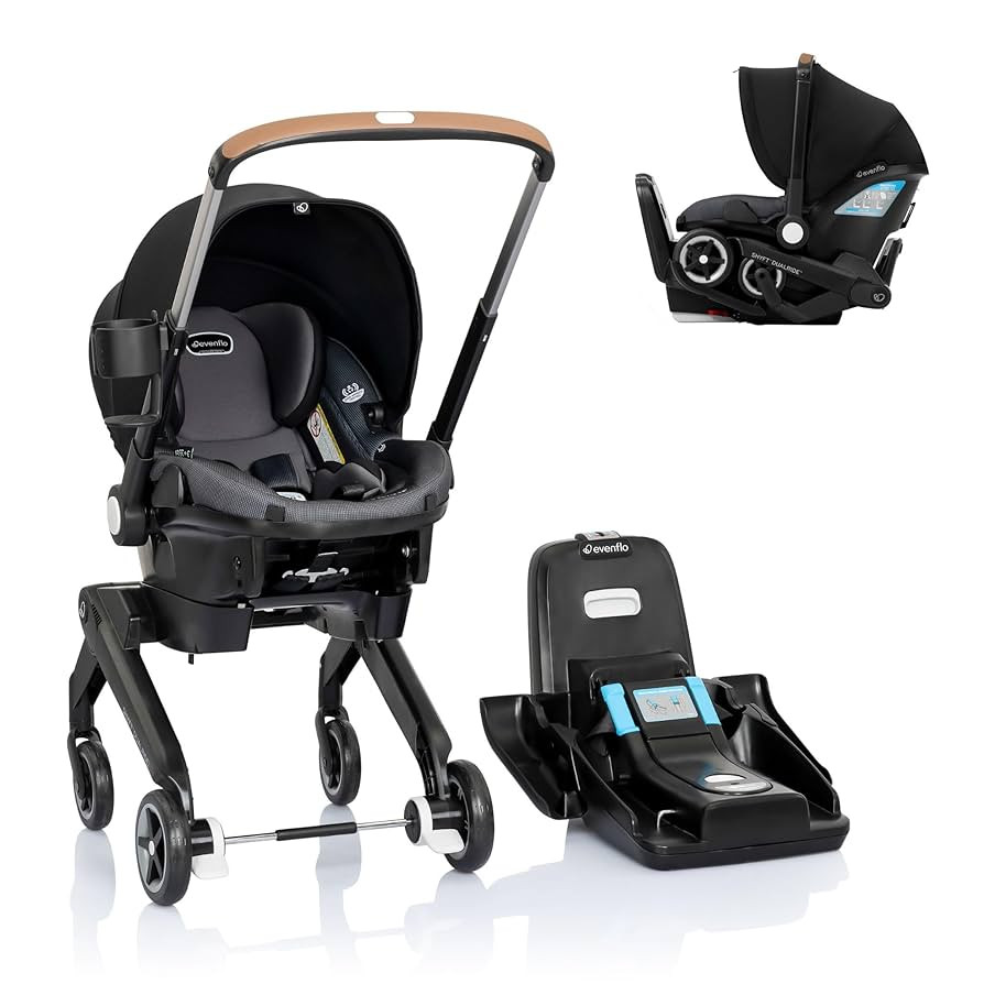 Evenflo Shyft DualRide Infant Car Seat Stroller Combo with Carryall Storage (Boone Gray) | Amazon (US)