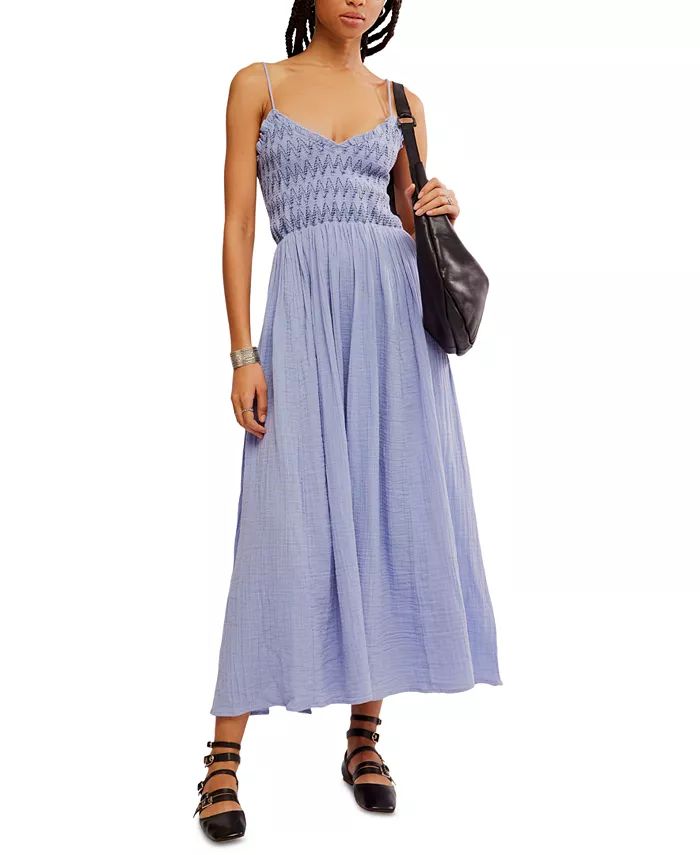 Free People Women's Sweet Nothings Cotton Midi Dress - Macy's | Macy's