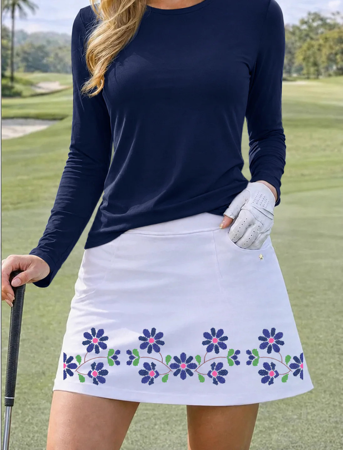 Women's Golf Skort - Flowers | Runway Athletics