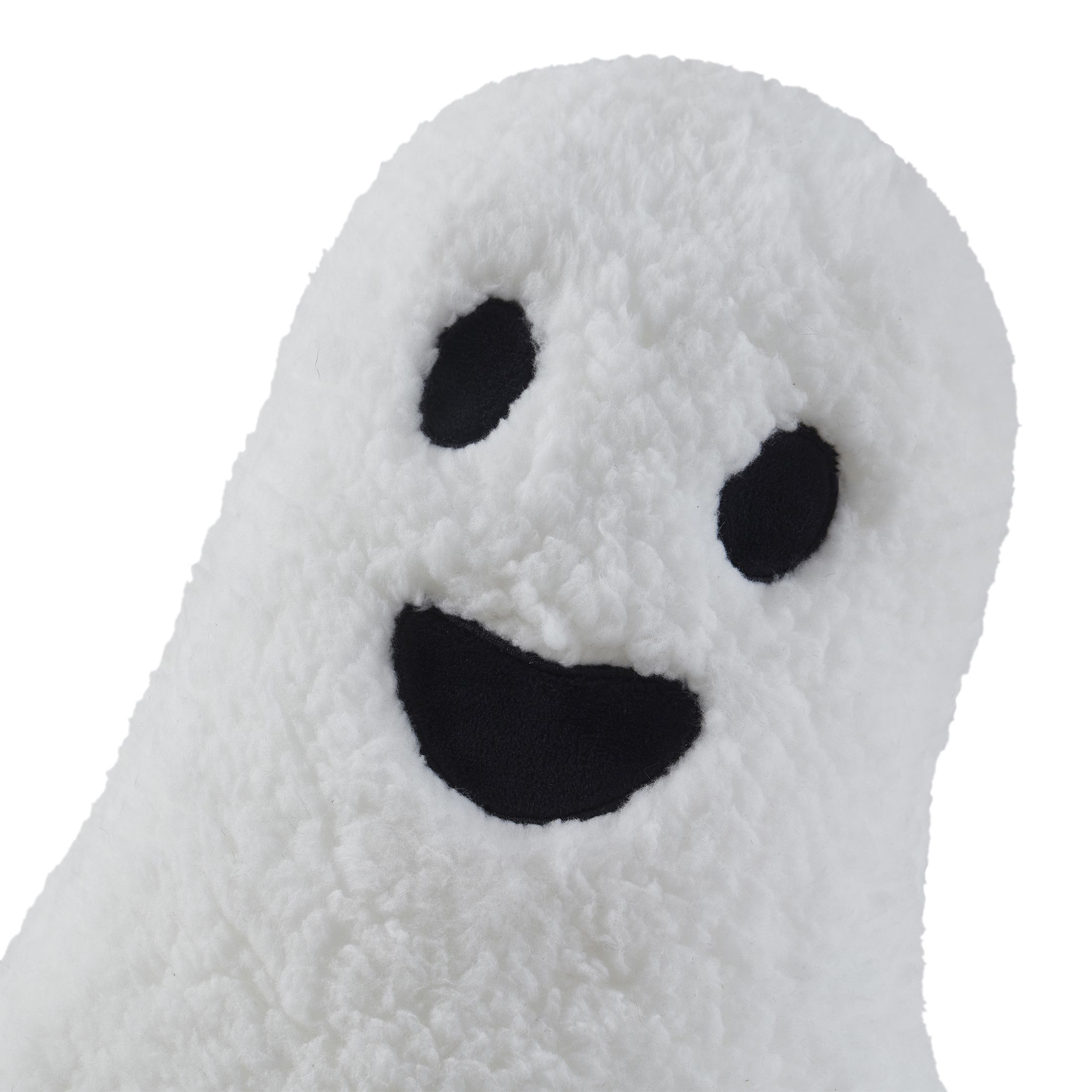 My Texas House 16" x 16" Ghosty White Sherpa Ghost Shaped Decorative Pillow | Walmart (US)