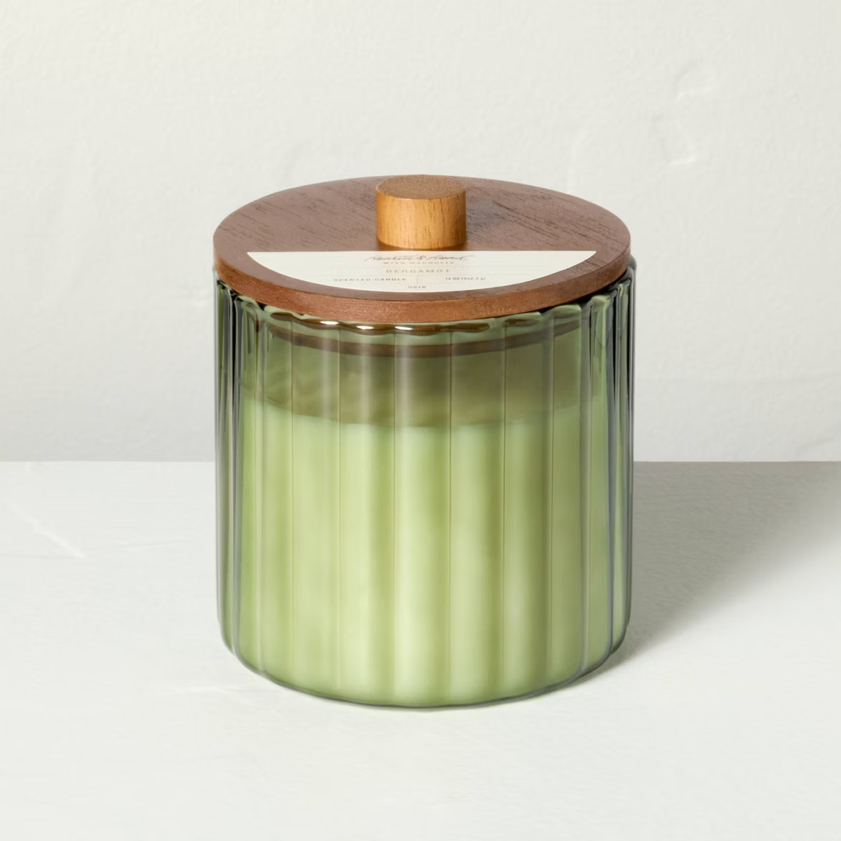 2 Wick Glass with Wooden Lid Jar Candle Cream 12oz - Hearth & Hand™ with Magnolia | Target
