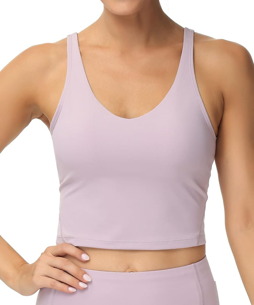 Dragon Fit Sports Bra for Women Longline Padded Yoga Bra Medium Impact Crop Tank Tops for Workout... | Amazon (CA)