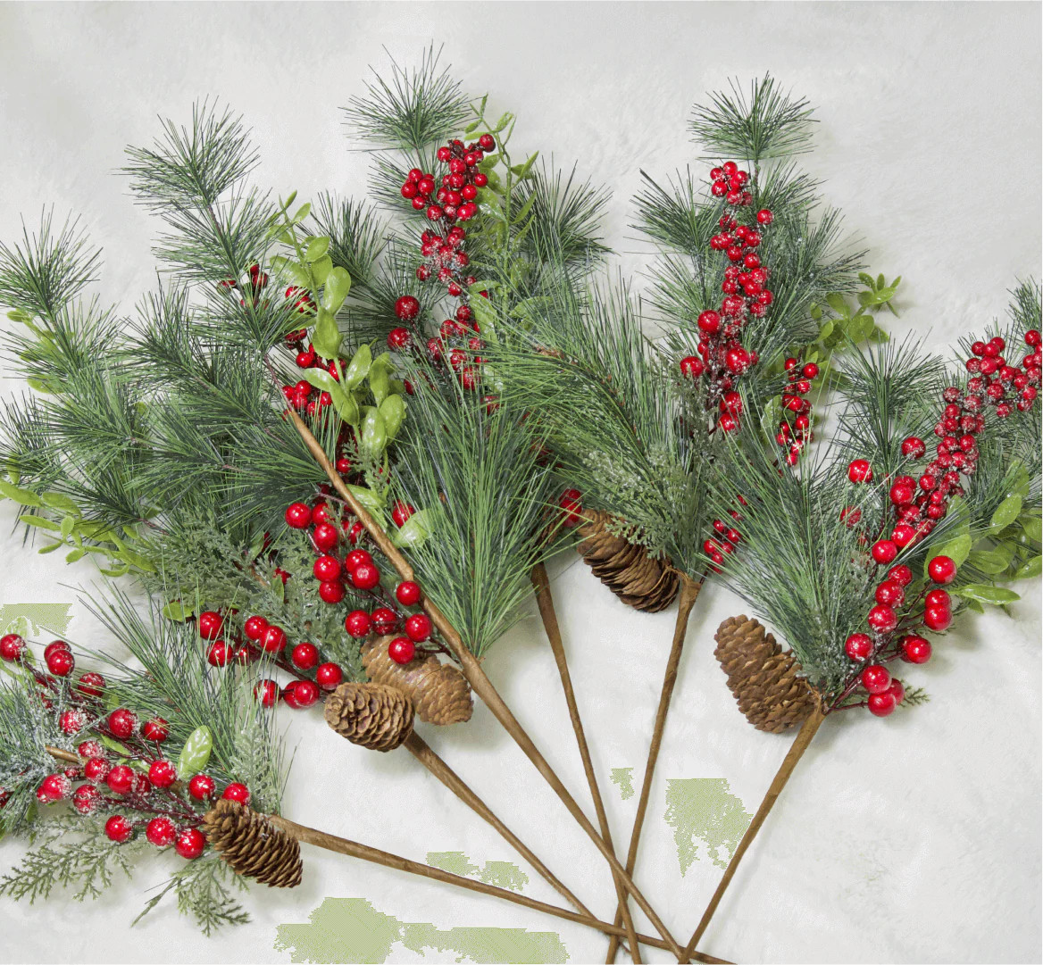 Berry and Pine Picks (12 Pack) | King of Christmas