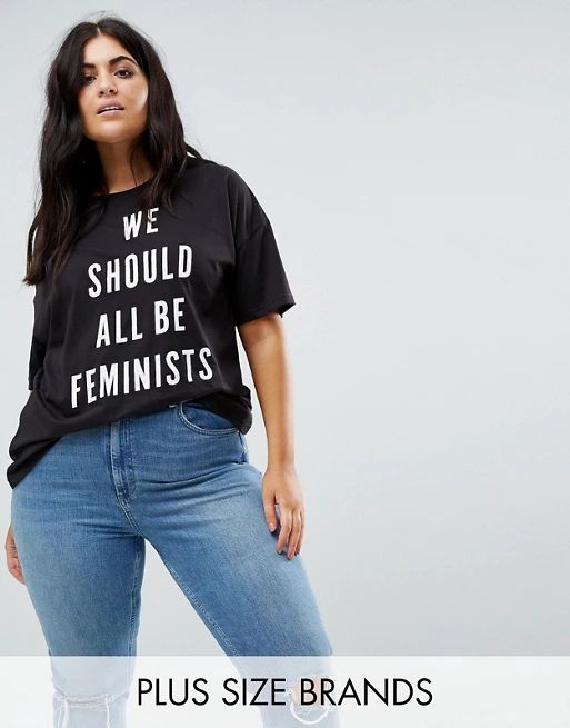 Boohoo Plus We Should All Be Feminists T-Shirt | ASOS US