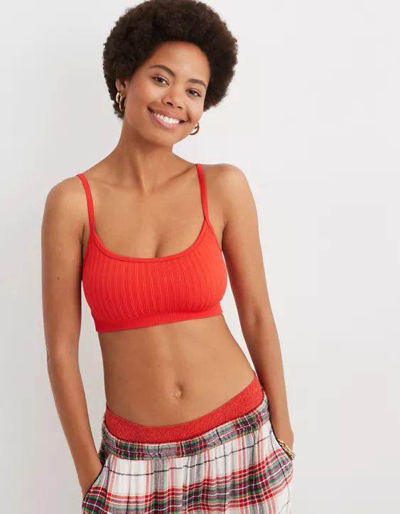 Superchill Seamless Ribbed Scoop Bralette | Aerie