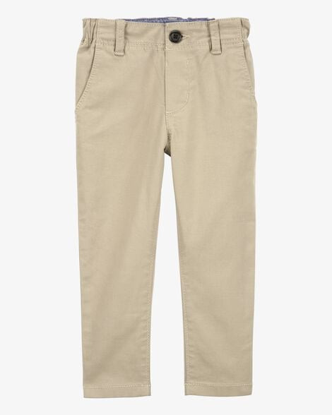 Toddler Boy Slim Tapered Chino Pants - Khaki | Carter's Inc