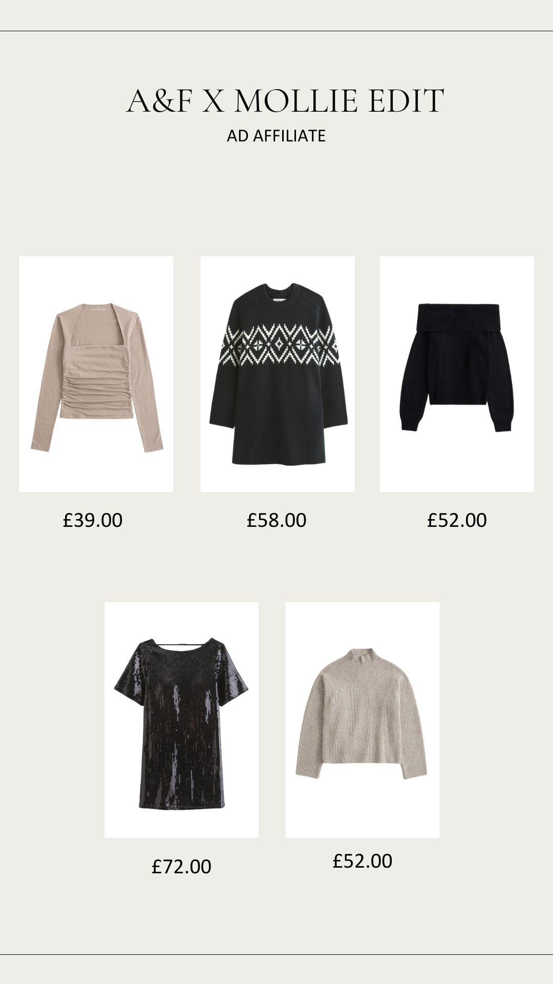 Full Stock Picks from my A&F Collection! 

Autumn Winter Style, Autumn Winter Fashion, Knitwear, Sequin Dress, Party wear, Turtleneck, Jumper Dress, Long Sleeved Top 

 #LTKuk #LTKeurope #LTKautumn