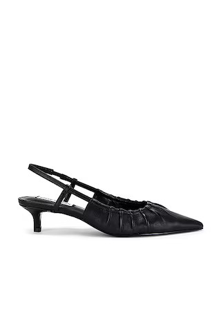 Steve Madden Syrie Sling Back in Black Leather from Revolve.com | Revolve Clothing (Global)