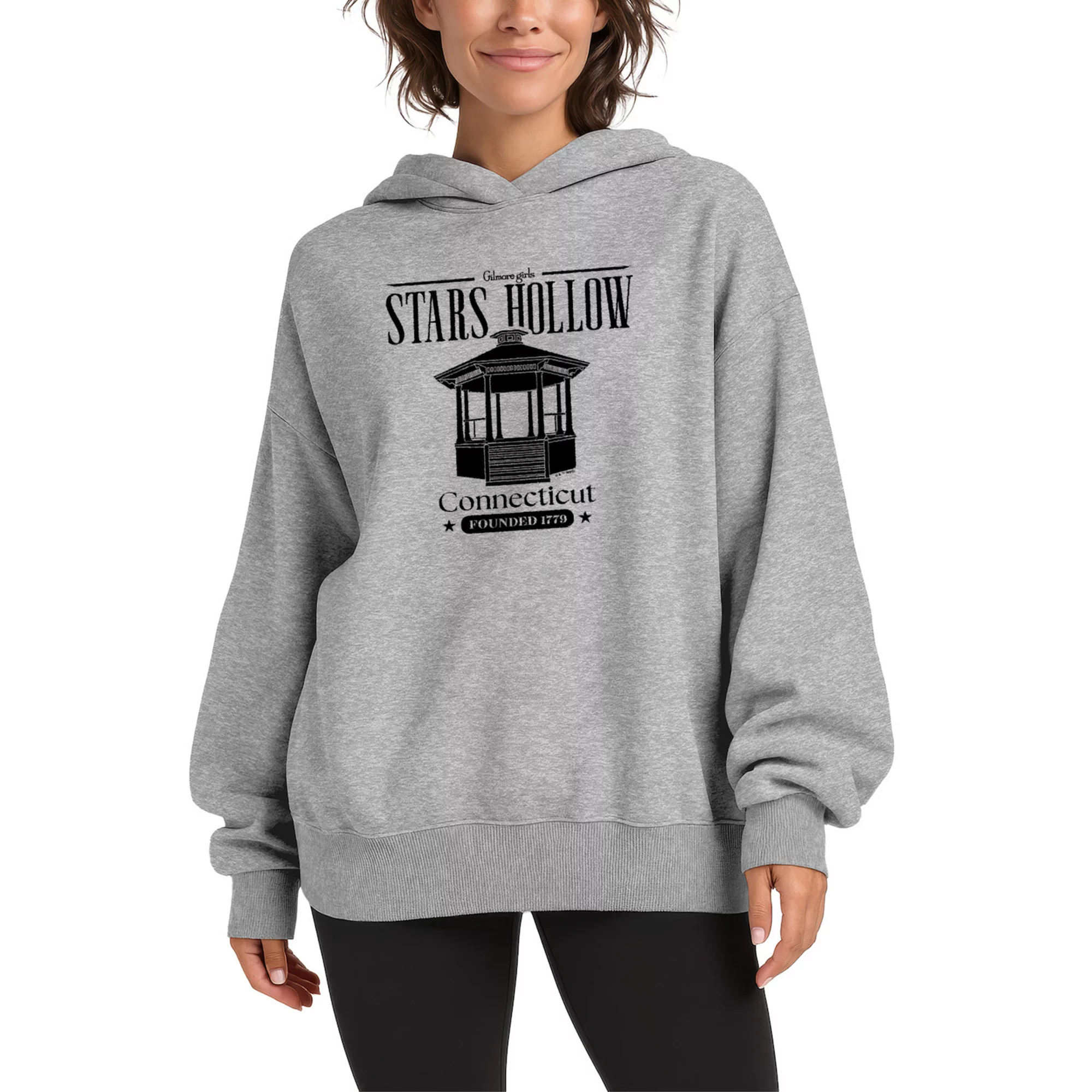 Women's Gilmore Girls Stars Hollow Connecticut Oversized Fleece Hoodie Sweatshirt | Kohl's