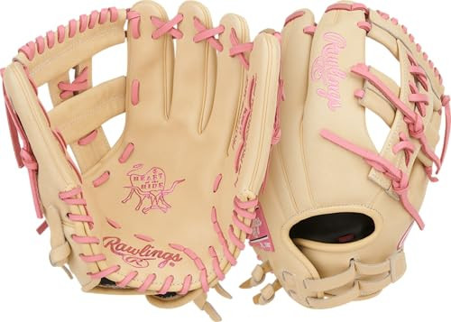 Rawlings | Heart of the Hide Series Softball Glove | 12" | Right Hand Throw | Camel/Pink | Amazon (US)