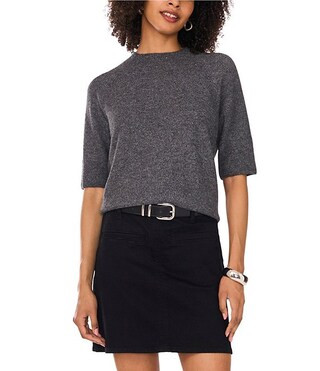 Vince Camuto Mock Neck Short Sleeve Sweater | Dillard's | Dillard's