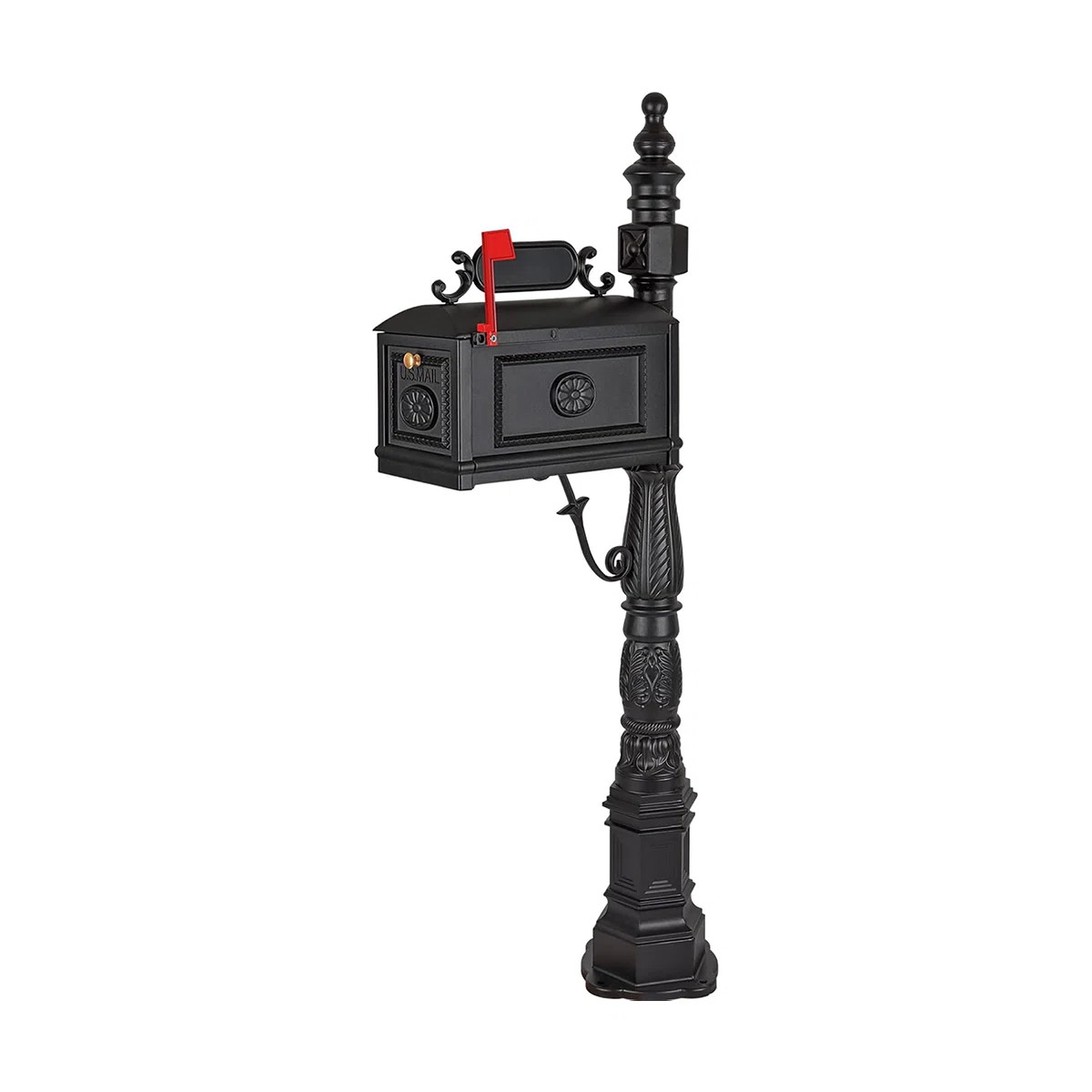 Cast Aluminum Post Mounted Mailbox | Wayfair North America