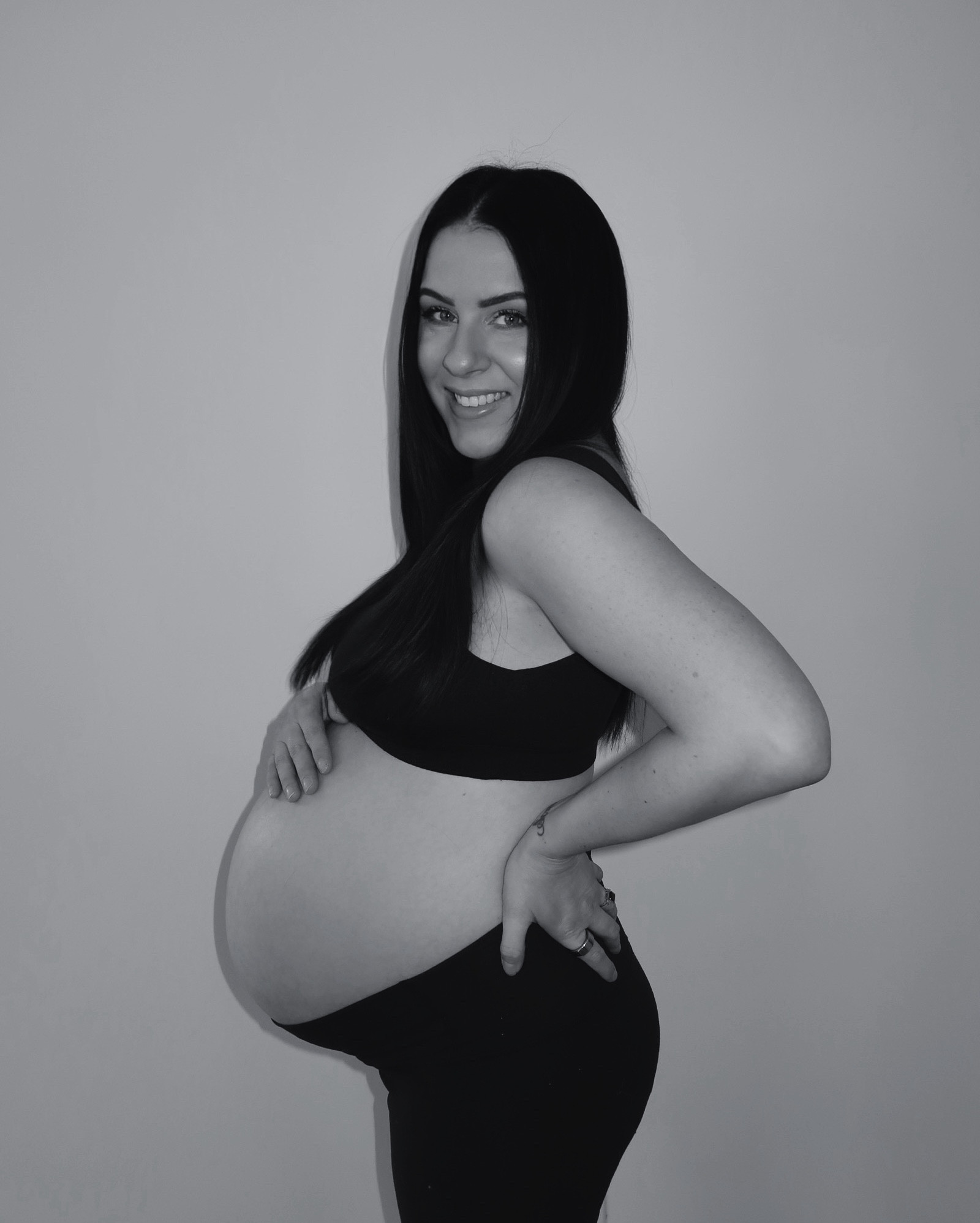 Bump progress photo outfit. Use code LOMEYER for 20% off my jumpsuit nursing bra ! 

#LTKSaleAlert #LTKBump