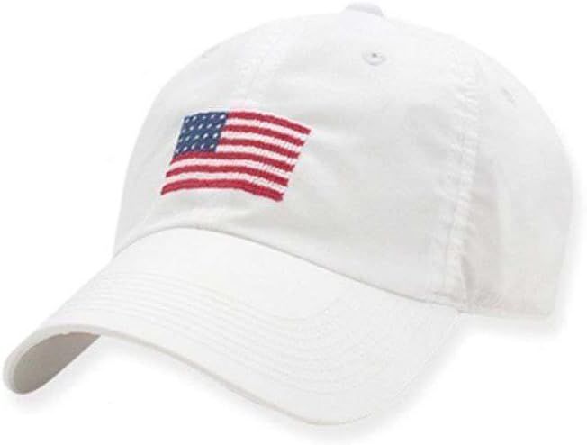 American Flag Needlepoint Performance Hat by Smathers & Branson White | Amazon (US)