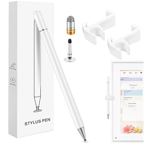 Skylight Calendar Accessories for Skylight 15 inchCalendar - 2-in-1 Stylus Pen with Dual Mesh & Disc Tips,2 Spare Tips & 1 Spare Clip, Flexible Stylus Holder Mount(White) | Amazon (US)