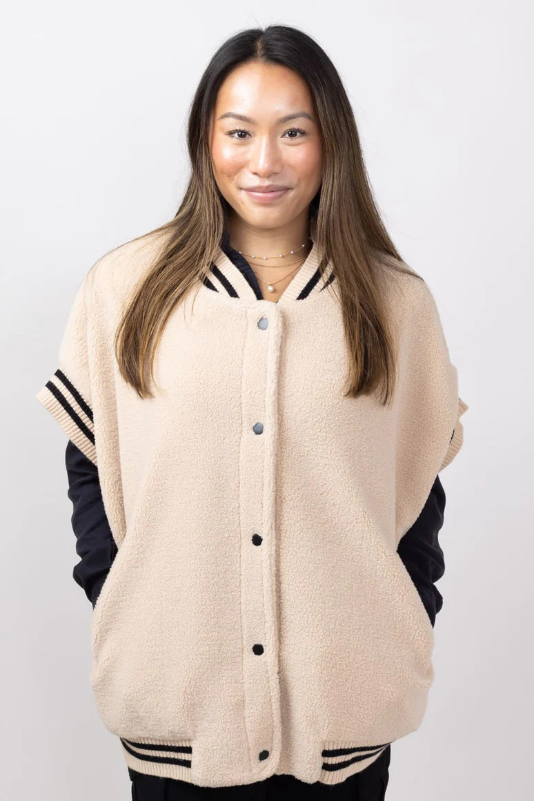 Sherpa Vest for Women in Camel | Glik's