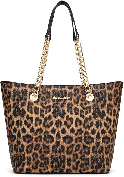 Montana West Tote Bag for Women Chain Top-handle Handbags | Amazon (US)