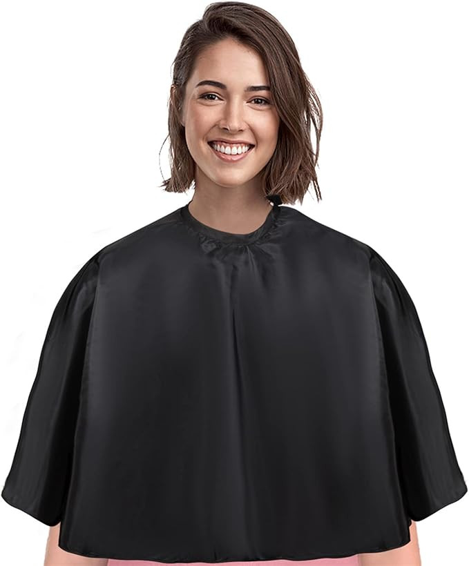 Short Barber Cape, Waterproof Nylon Salon Hair Cutting Cape, Makeup Artist Cape for Hair Dye, Com... | Amazon (US)