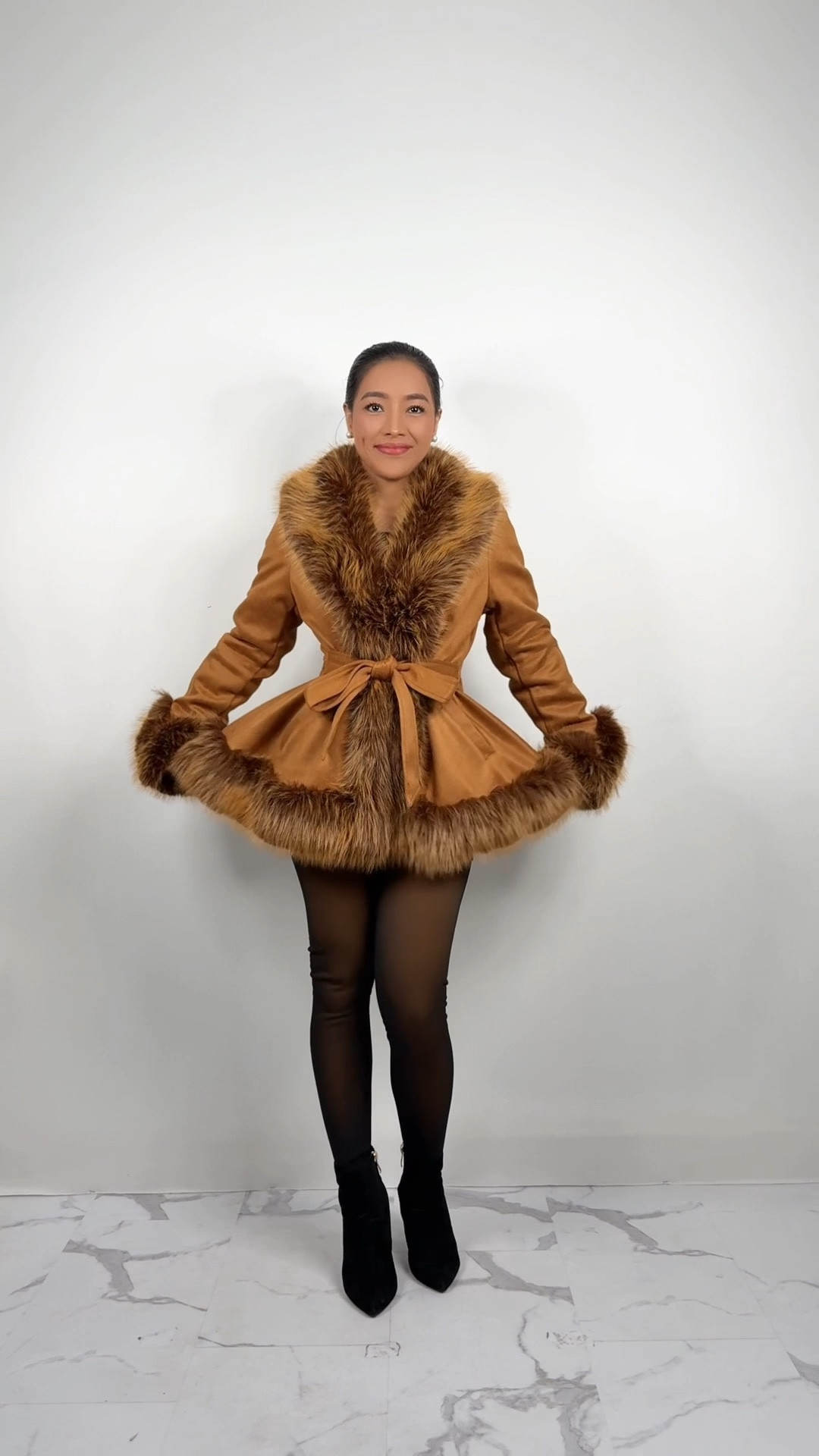 Luxurious fur trim coat. 

#LTKSeasonal #LTKPetite #LTKootd
