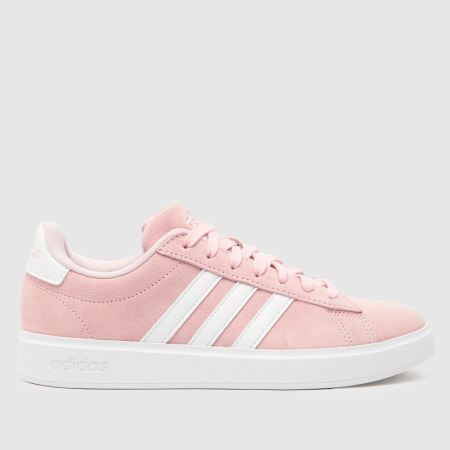 Womens White & Pink adidas Grand Court 2.0 Trainers | schuh | Schuh