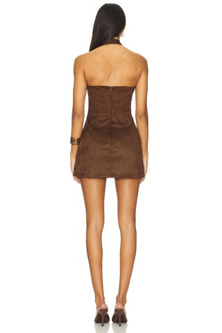 Amelia Suede Mini Dress in Mocha | Revolve Clothing (Global)