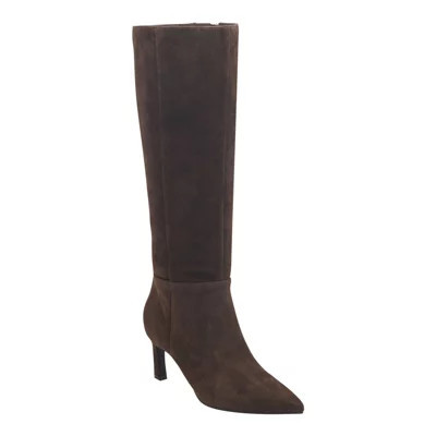 Marc Fisher Women's Lucinda Pointy Toe Tall Shaft Dress Boots, Brown, 11M | Belk