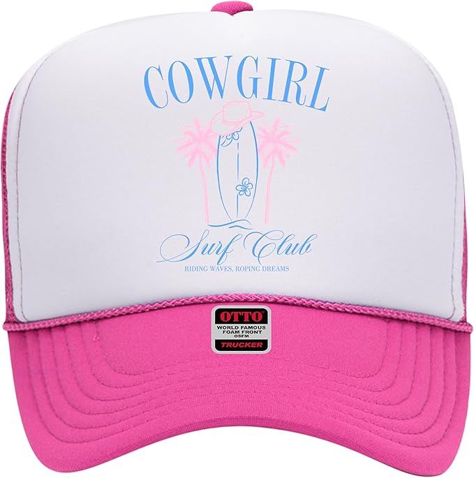 Cowgirl Surf Club V2 Trucker Hat - Premium Snapback for Men and Women - Beach Cowboy Cute Summer ... | Amazon (US)