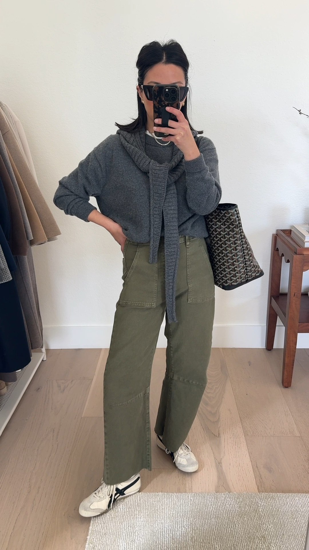 40yr old petite mom of 2: GRWM styling a balaclava. 

Everlane tee medium
J.crew cashmere oversized sweater xs (old)
Le Jean Barrels 25
Onitsuka Tikger sneakers 4 men’s
Goyard Artois tote 
YSL sunglasses 
Dorsey James necklace 15”
Quince earrings

Petite style, spring outfits, spring style, mom outfits 

#LTKPetite #LTKmomlife #LTKootd