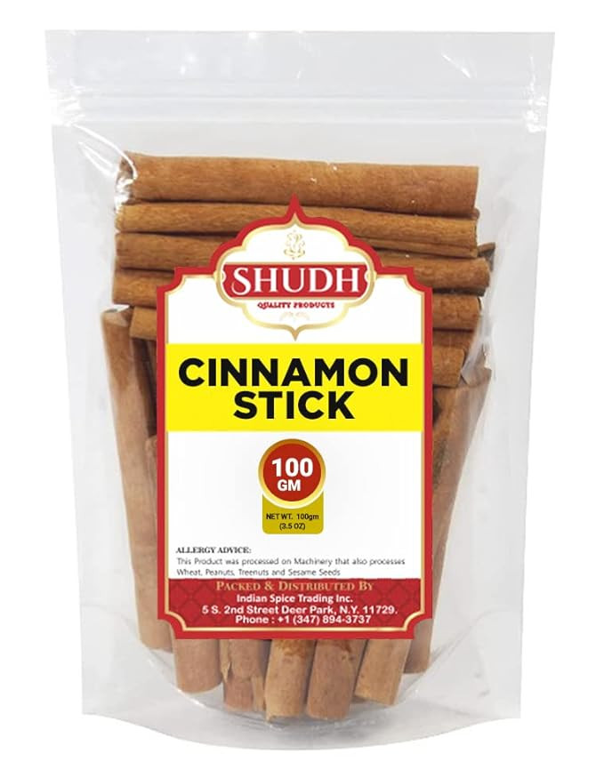 SHUDH Cinnamon Sticks 100GM (3.5 Oz) | Cassia Cinnamon | Canela | Perfect for Baking, Cooking & B... | Amazon (US)